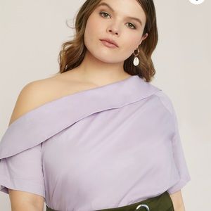 Eloquii Lavender Boatneck Top